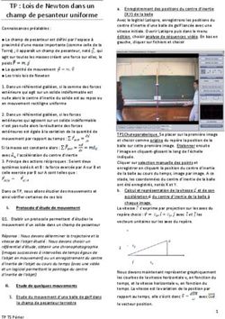 TP : Lois de Newton dans un champ de pesanteur uniforme