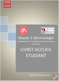 LIVRET ACCUEIL ETUDIANT - Master 2 Gérontologie Encadrement et Coordination des services et - Département de sciences humaines et ...