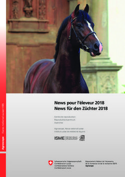 News pour l'&eacute;leveur 2018 News f&uuml;r den Z&uuml;chter 2018 - ISME