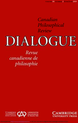 Canadian Philosophical Review Revue canadienne de philosophie - Cambridge University Press