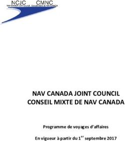 NAV CANADA JOINT COUNCIL CONSEIL MIXTE DE NAV CANADA - Programme de voyages d'affaires En vigueur à partir du 1er septembre 2017 - NCJC