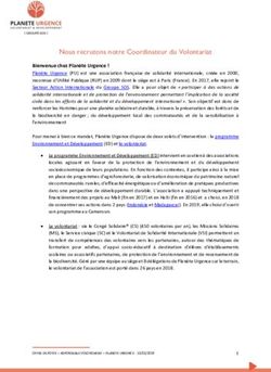 Nous recrutons notre Coordinateur du Volontariat - Planète Urgence