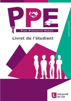 Livret de l'étudiant PProjet Professionnel Etudiant E - Université de Lille