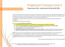 Progression Français Cycle 3 - Programmes 2016 - Ajustements BO 26 juillet 2018 - Pédagogie de l'Académie de ...