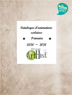 Catalogue d'animations scolaires Primaire 2020 2021