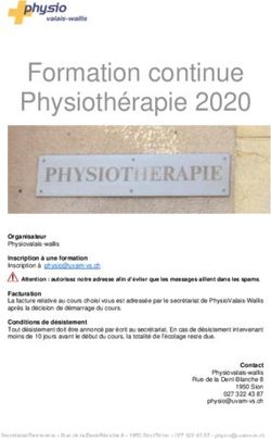 Formation continue Physiothérapie 2020 - physioswiss
