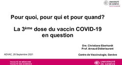 Pour quoi, pour qui et pour quand? en question - La 3&egrave;me dose du vaccin COVID-19 Dre. Christiane Eberhardt Prof. Arnaud Didierlaurent - Advac