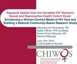 Research Update from the Canadian HIV Women's Sexual and Reproductive Health Cohort Study: Envisioning a Women-Centred Model of HIV Care and ...
