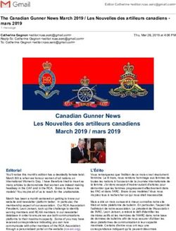 Canadian Gunner News Les Nouvelles des artilleurs canadiens March 2019 / mars 2019