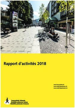 Rapport d'activités 2018 - Fussverkehr Schweiz