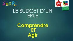 ET - LE BUDGET D'UN EPLE Comprendre Agir - Le SNEP-FSU