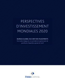 PERSPECTIVES D'INVESTISSEMENT MONDIALES 2020 - BUREAU GLOBAL DU CHEF DES PLACEMENTS - Fiera Capital ...