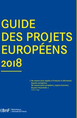 GUIDE DES PROJETS EUROPÉENS 2018 - " Ne soyons plus anglais ni français ni allemands. Soyons européens. Ne soyons plus européens, soyons hommes ...