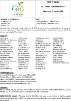 COMPTE RENDU DU CONSEIL DE COMMUNAUTE
