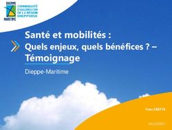 Santé et mobilités : Quels enjeux, quels bénéfices ?- Dieppe-Maritime - ARE Normandie