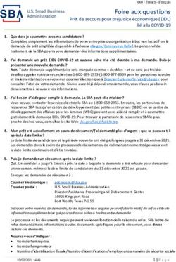 Foire aux questions Prêt de secours pour préjudice économique (EIDL) lié à la COVID-19 - SBA