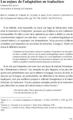 Les enjeux de l'adaptation en traduction - Universidade de Santiago de Compostela Laurence MALINGRET