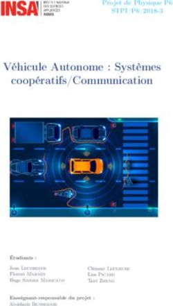 Véhicule Autonome : Systèmes coopératifs/Communication - STPI/P6/2018-3 Projet de Physique P6 - Moodle INSA Rouen