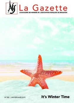 La Gazette - It's Winter Time - Association Française de Singapour