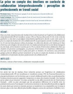 La prise en compte des émotions en contexte de collaboration interprofessionnelle : perception de professionnels en travail social