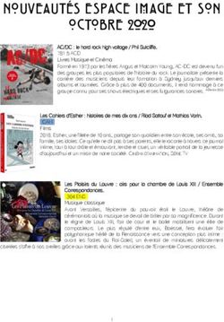 Nouveautés Espace Image et Son Octobre 2020 - Ville de ...