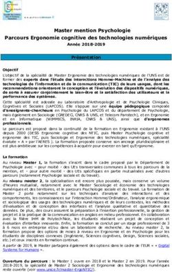 Master mention Psychologie Parcours Ergonomie cognitive des technologies numériques