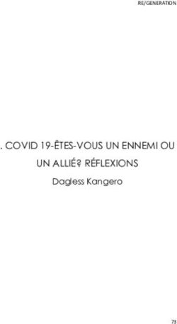 COVID 19-&Ecirc;TES-VOUS UN ENNEMI OU UN ALLI&Eacute;? R&Eacute;FLEXIONS - Dagless Kangero - CASIS ...
