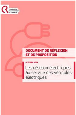 Les réseaux électriques au service des véhicules électriques - DOCUMENT DE RÉFLEXION ET DE PROPOSITION - CRE