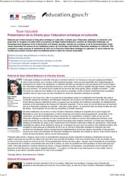 Toute l'actualité Présentation de la Charte pour l'éducation artistique et culturelle