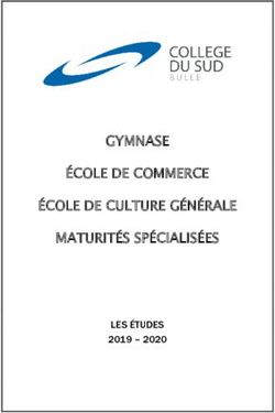 GYMNASE ÉCOLE DE COMMERCE ÉCOLE DE CULTURE GÉNÉRALE MATURITÉS SPÉCIALISÉES - LES ÉTUDES 2019 2020
