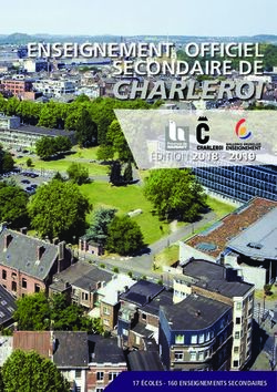 CHARLEROI ENSEIGNEMENT OFFICIEL SECONDAIRE DE - &Eacute;DITION 2018 2019