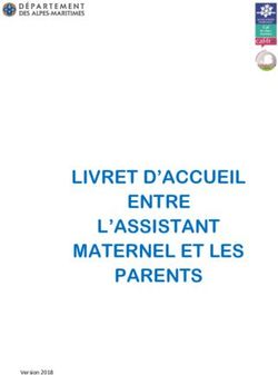 LIVRET D'ACCUEIL ENTRE L'ASSISTANT MATERNEL ET LES PARENTS - Version 2018