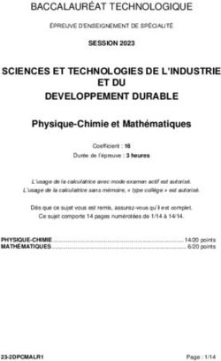 SCIENCES ET TECHNOLOGIES DE L'INDUSTRIE ET DU DEVELOPPEMENT DURABLE