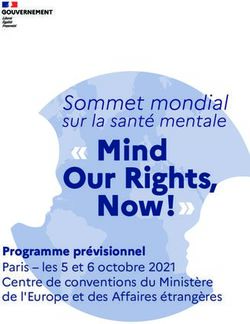 Programme prévisionnel Paris - les 5 et 6 octobre 2021 Centre de conventions du Ministère de l'Europe et des Affaires étrangères