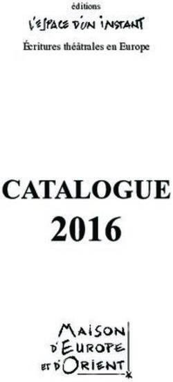 2016 CATALOGUE écritures théâtrales en Europe - Maison d'Europe et d'Orient