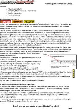 Warning and Instruction Guide