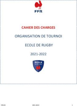 ORGANISATION DE TOURNOI ECOLE DE RUGBY - CAHIER DES CHARGES 2021-2022