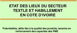 ETAT DES LIEUX DU SECTEUR TEXTLE ET HABILLEMENT EN COTE D'IVOIRE - Potentialités, défis liés à la qualité des produits, besoins en renforcement ...