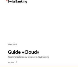 Guide "Cloud" Mars 2019 Recommandations pour sécuriser le cloud banking Version 1.0 - Schweizerische Bankiervereinigung
