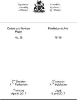 Orders and Notices Feuilleton et Avis - Legislative Assembly of Ontario