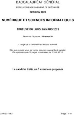 NUM&Eacute;RIQUE ET SCIENCES INFORMATIQUES - BACCALAUR&Eacute;AT G&Eacute;N&Eacute;RAL