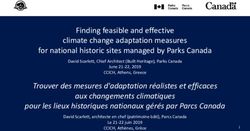 Finding feasible and effective climate change adaptation measures for national historic sites managed by Parks Canada - Climate change impacts on ...