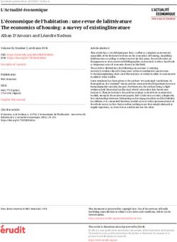 L'économique de l'habitation : une revue de lalittérature The economics of housing: a survey of existingliterature - Érudit
