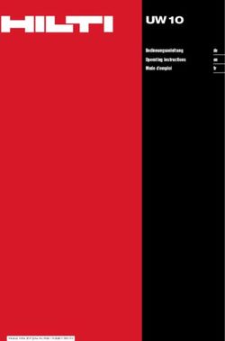 UW 10 Bedienungsanleitung Operating instructions Mode d'emploi de en fr