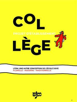 COL GÈ E PROJET D'ÉTABLISSEMENT - L'EJM, UNE AUTRE CONCEPTION DE L'ÉCOLE JUIVE PLURIELLE - MODERNE - TRADITIONNELLE - Ecole Juive Moderne