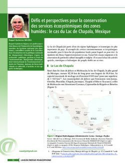 Défis et perspectives pour la conservation des services écosystémiques des zones humides : le cas du Lac de Chapala, Mexique ...