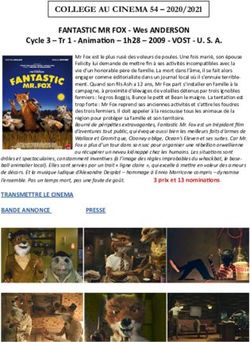 COLLEGE AU CINEMA 54 2020/2021 - FANTASTIC MR FOX - Wes ANDERSON
