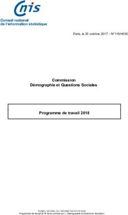 Commission Démographie et Questions Sociales Programme de travail 2018 - Paris, le 30 octobre 2017 - N 119/H030 - Cnis