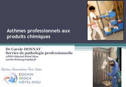 Asthmes professionnels aux produits chimiques - Dr Carole DONNAY Service de pathologie professionnelle - Centres ...