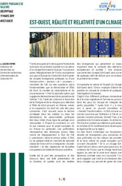 EST-OUEST, RÉALITÉ ET RELATIVITÉ D'UN CLIVAGE - Institut Jacques Delors